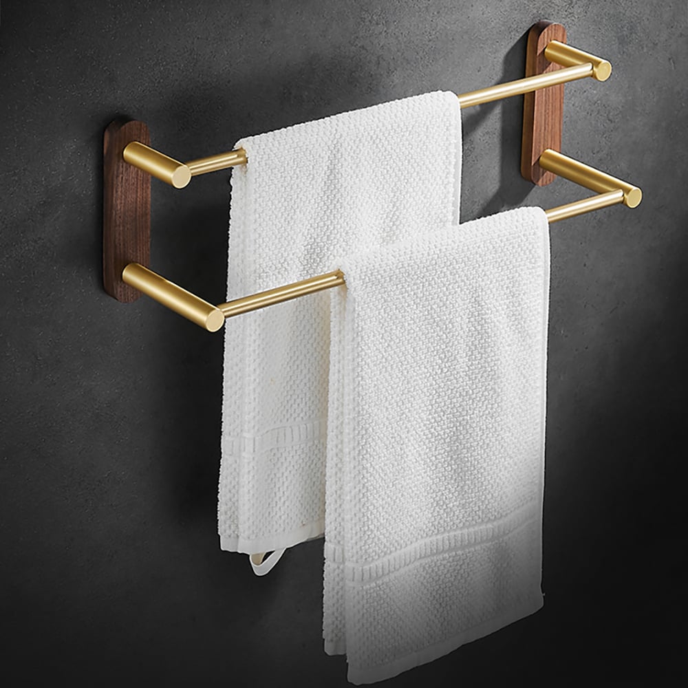 2-Rail Modern Bathroom Towel Rails Wall Mounted Towel Holder window image