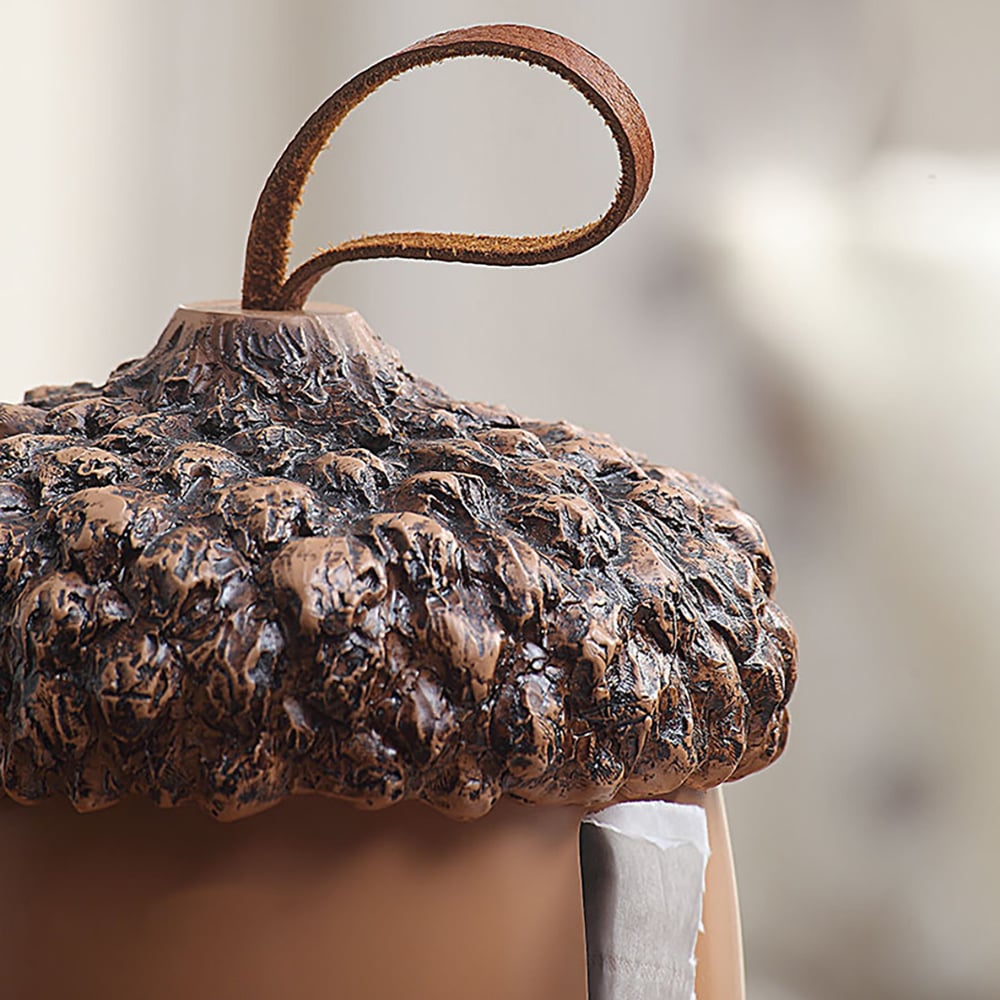 Farmhouse Decor Acorn Tissue Box Desk Paper Organizer window image