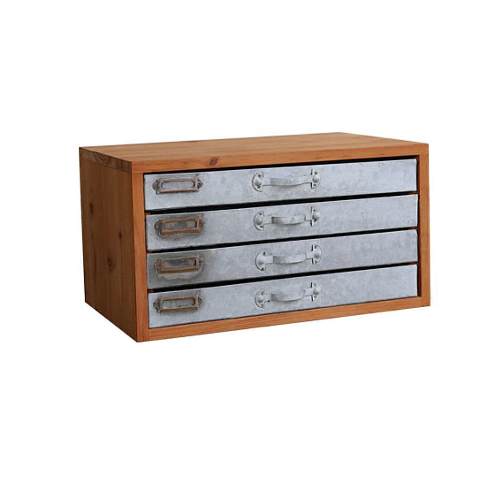 Vintage Desktop Organizer File Storage Box with 4 Drawers window image