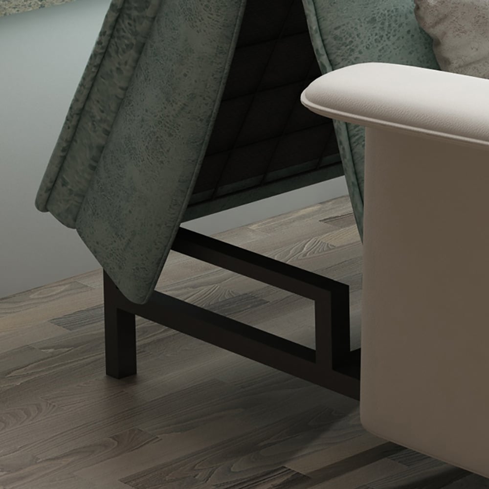 Modern 2 Seat Convertible Sofa Bed Leath-aire Full Sleeper Sofa window image