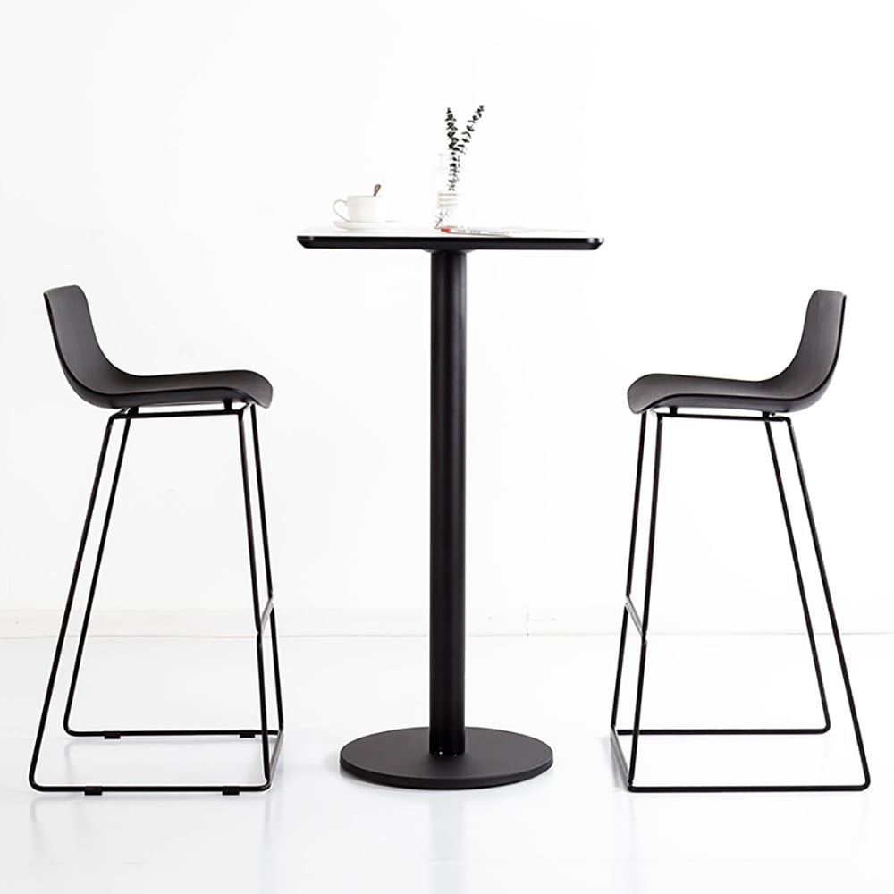 900mm Black Bar Stool Counter Height with PP seat and Steel Frame window image