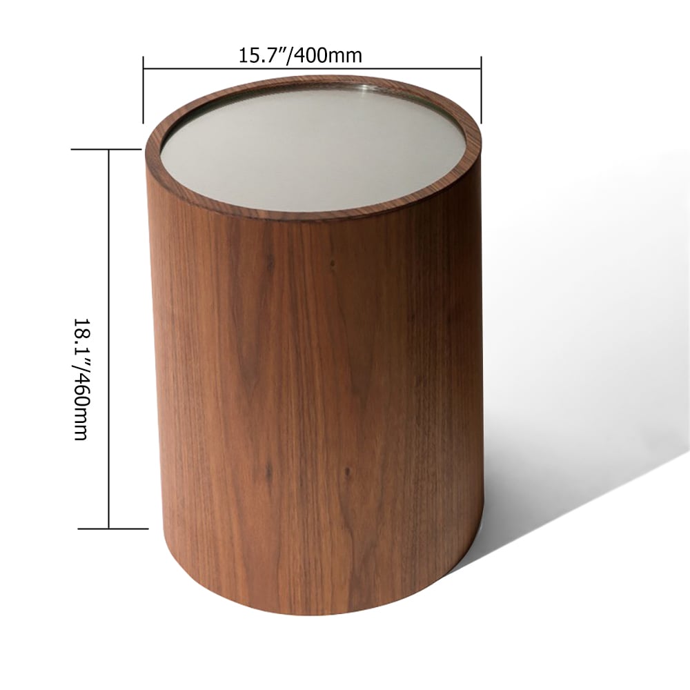 Modern Round Glass Top Small End Table  window image