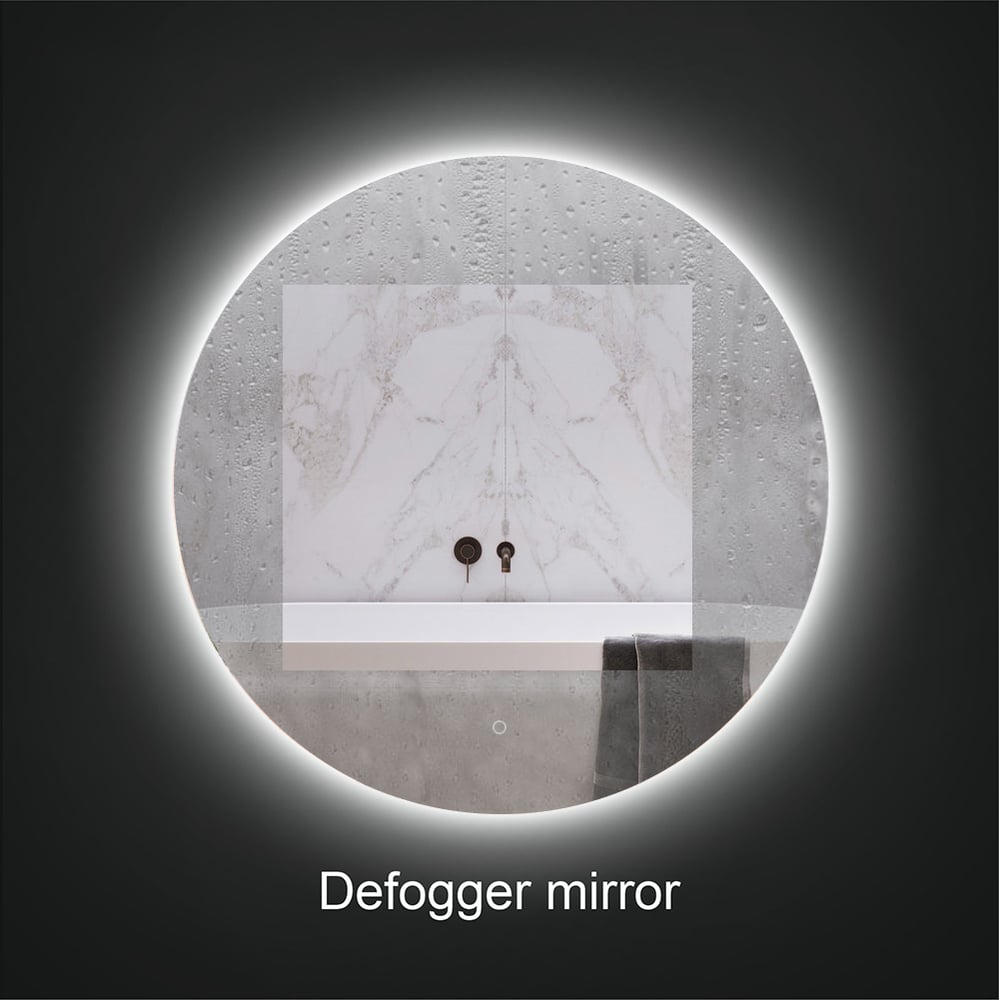 31.5" White Bathroom Vanity & 24" LED Bathroom Vanity Mirror Set window image