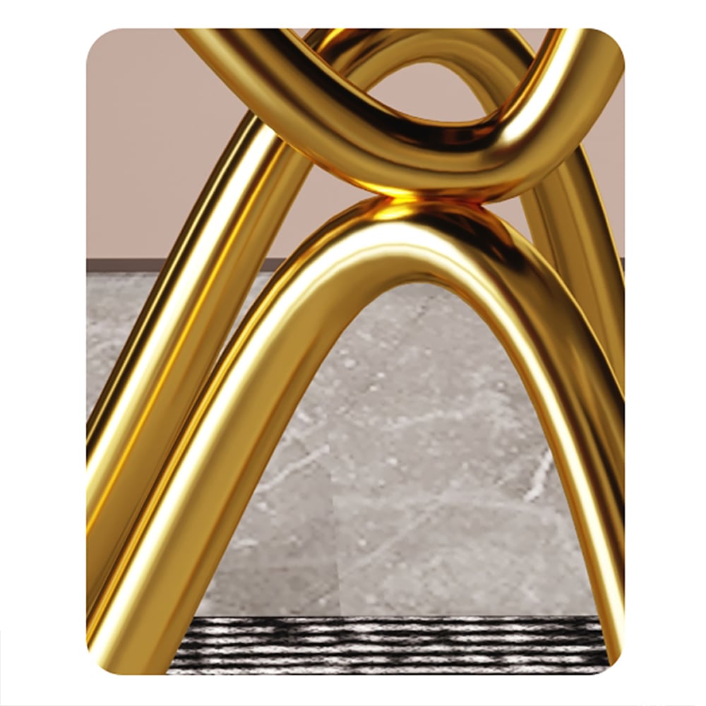 Modern Black End Table Metal Side Table Stone Round Tabletop window image