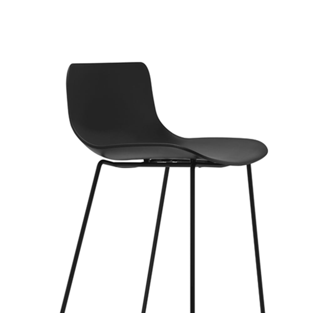 900mm Black Bar Stool Counter Height with PP seat and Steel Frame window image