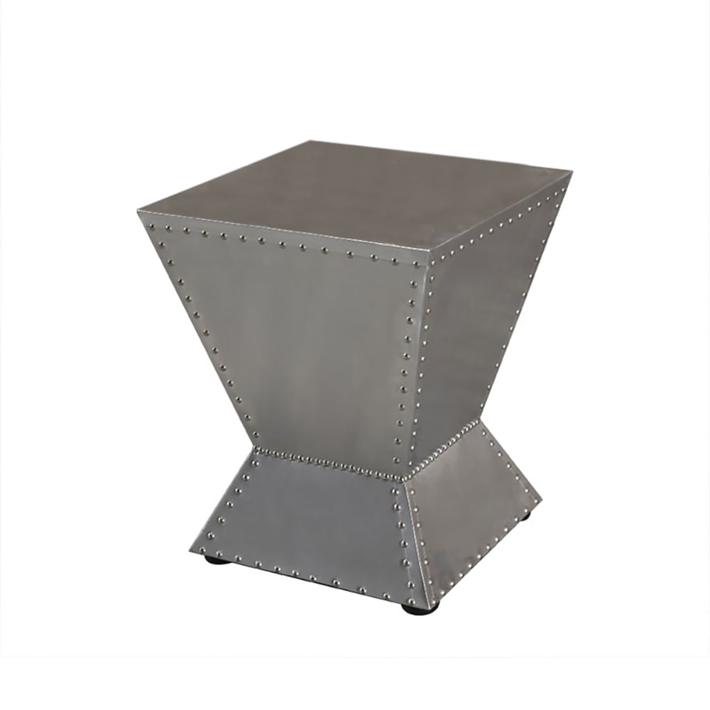 Modern Square End Table in MDF & Aluminum Side Table window image