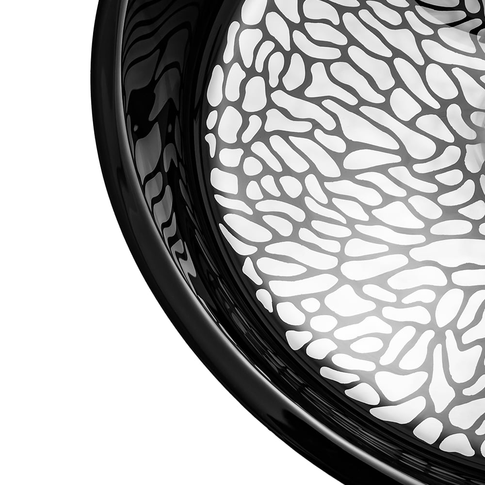 Black Rounded Shaped Crystal Glass Bowl Bathroom Wash Sink with Faucet window image