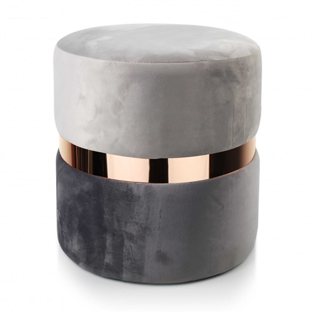 Modern Round Bedroom End Table Velvet Upholstery Side Table window image