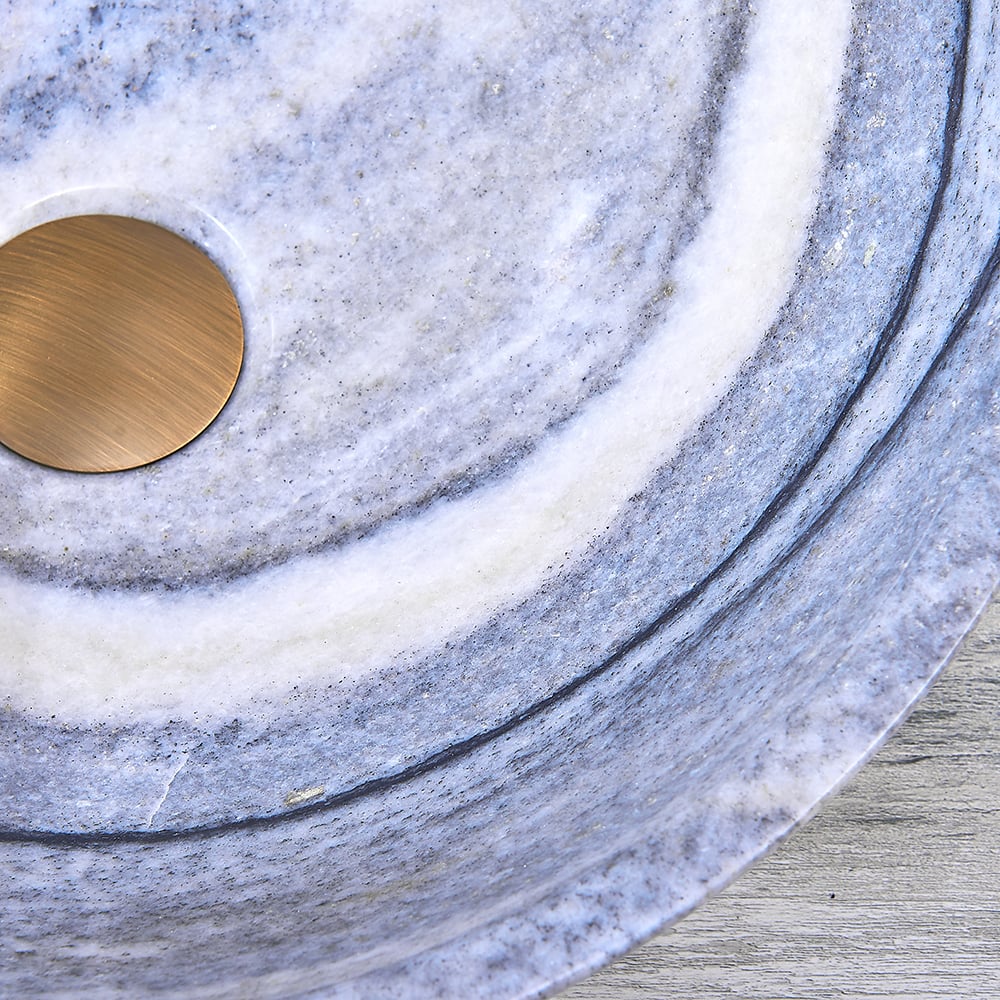Vessel Circular Natural Stone Bathroom Wash Sink Bowl Shape window image