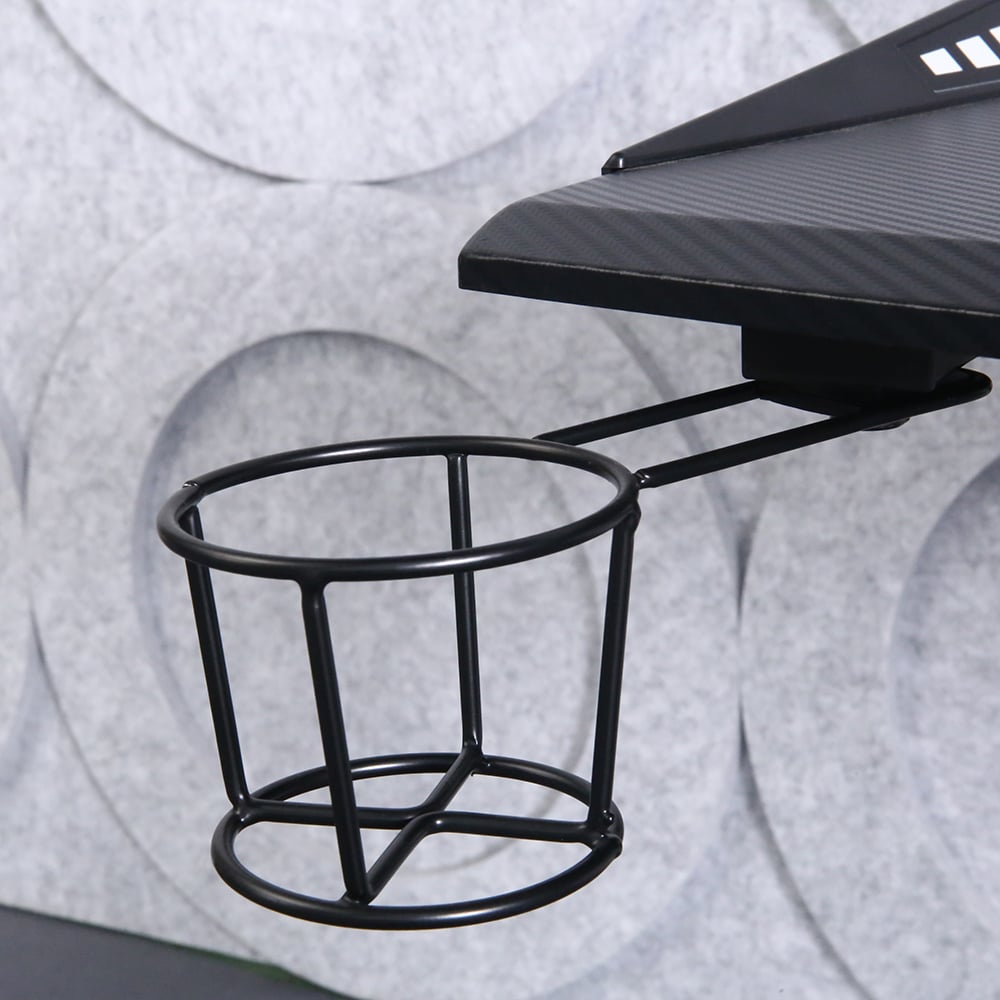 Modern Black Gaming Desk in MDF & PVC Standing Desk window image