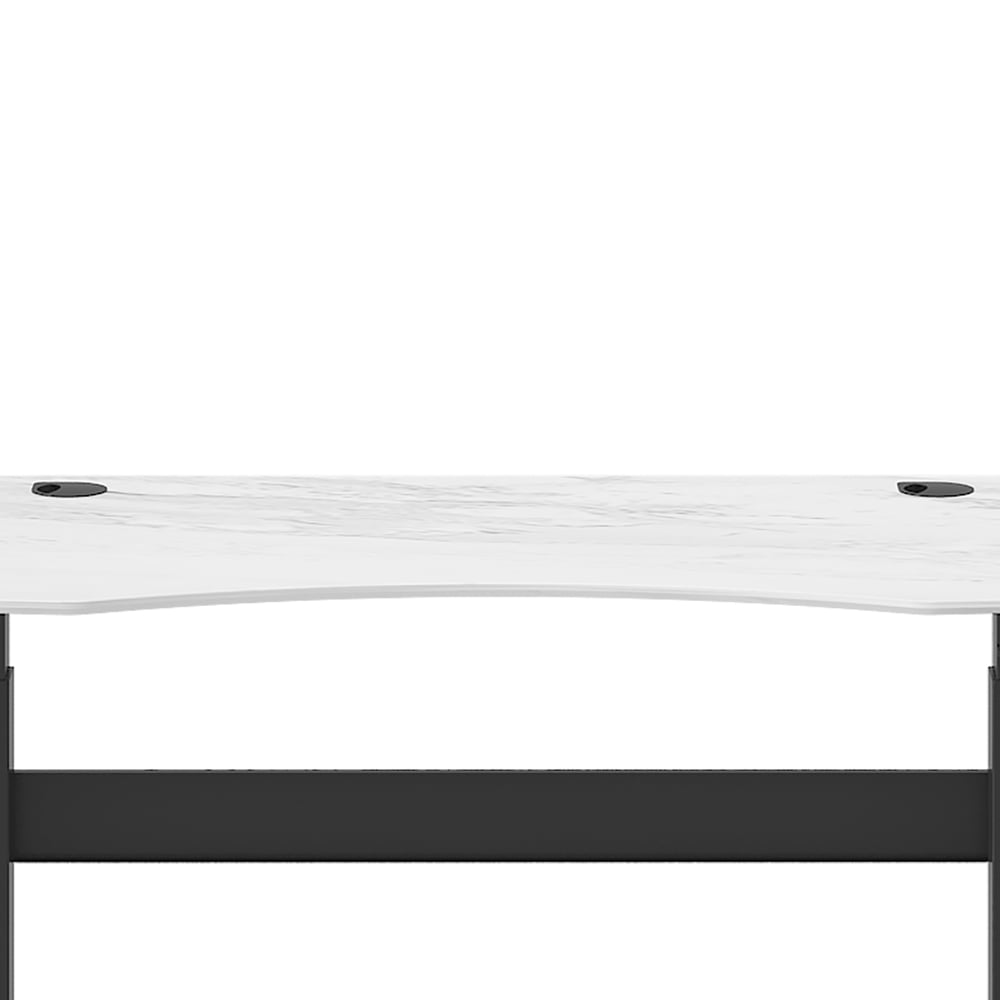 Modern Adjustable Height Writing Desk in White & Black Standing Desk window image