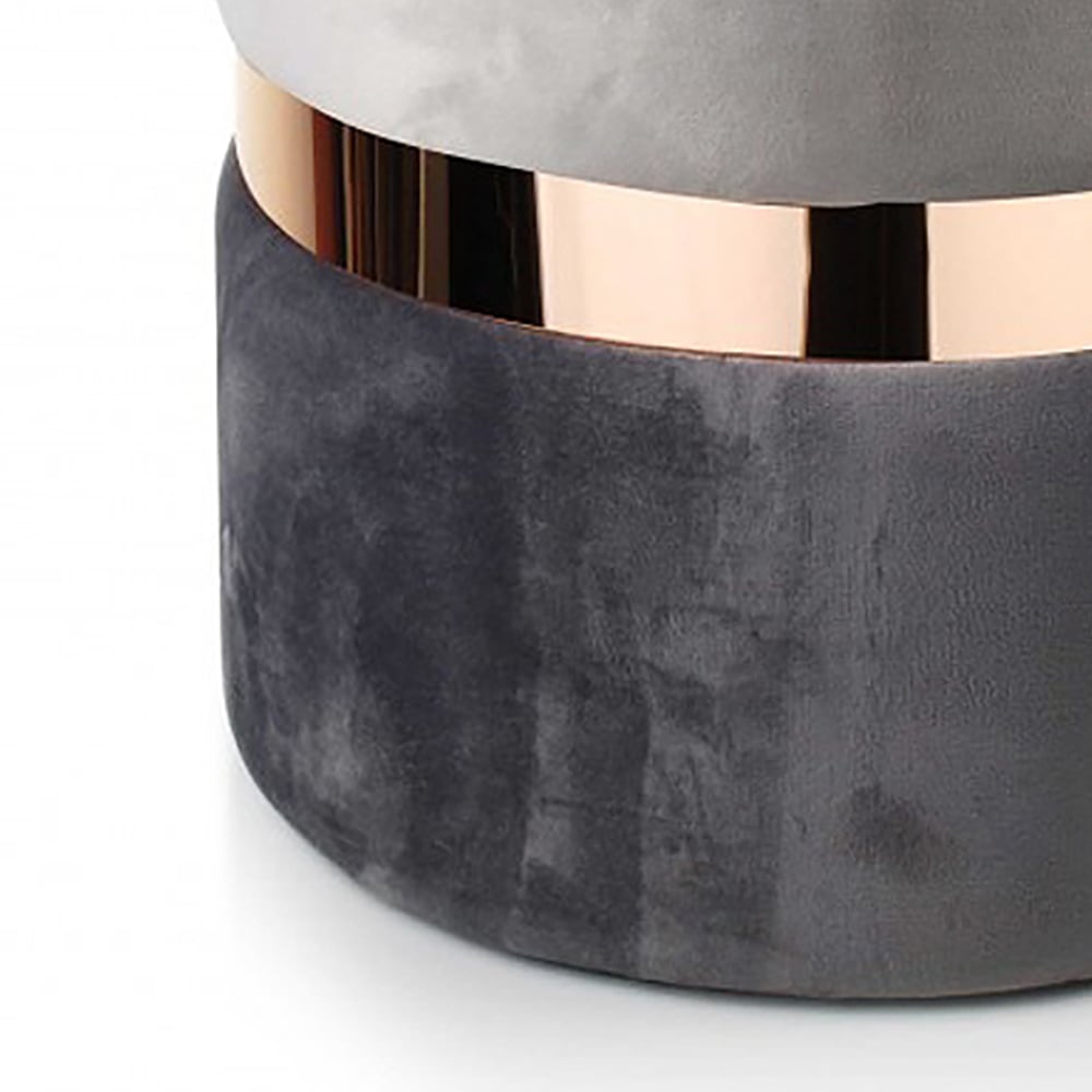 Modern Round Bedroom End Table Velvet Upholstery Side Table window image