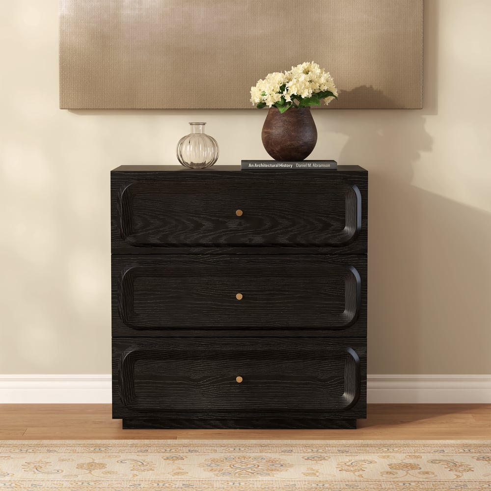 94" TV Stand with Chest Cabinet with 3 Drawers Storage window image
