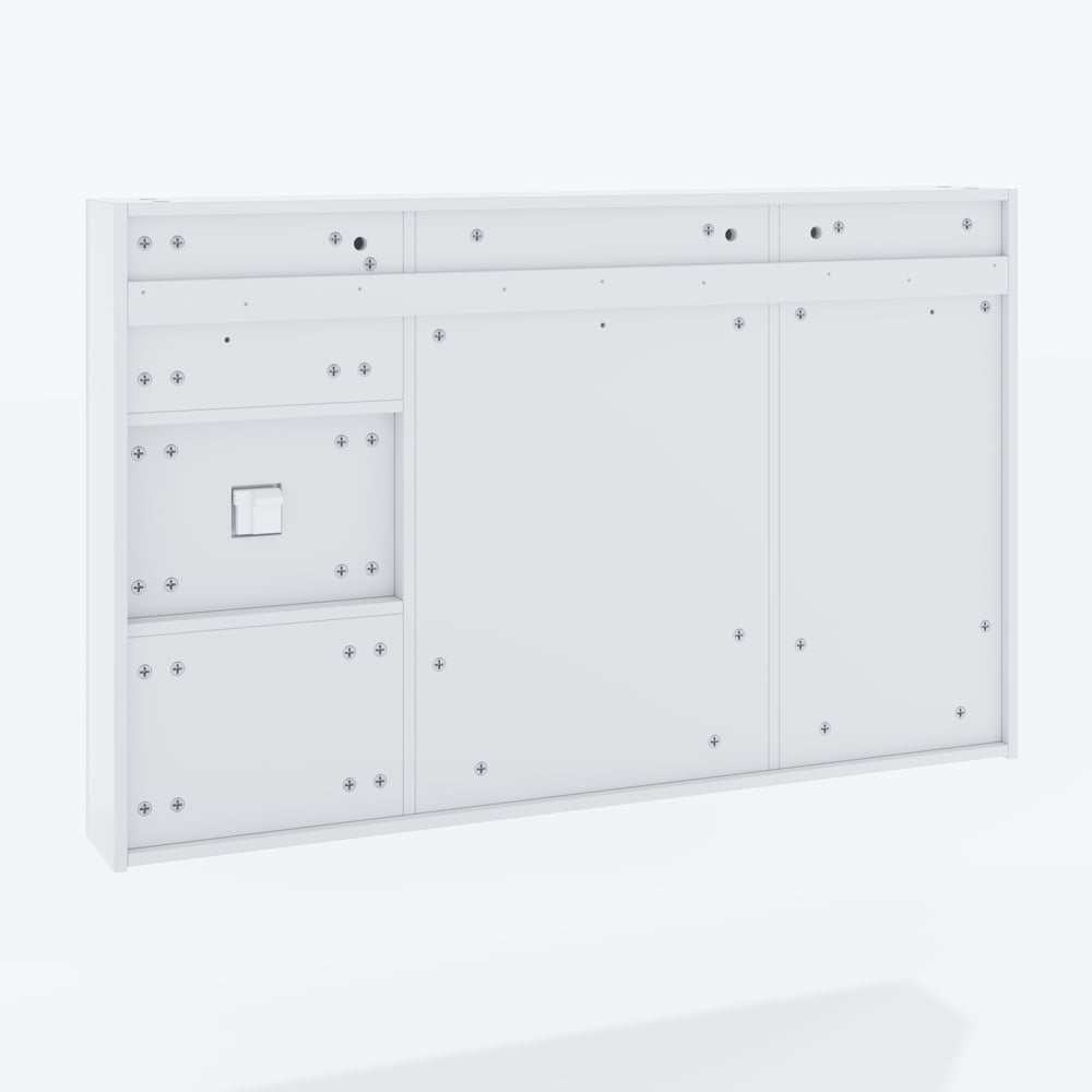 47" LED Bathroom Medicine Cabinet Dimmable with Defogger, Tissue Slot and Outlet window image