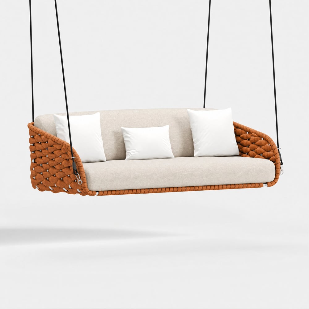 Cocaro 2-Seater Woven Performance Outdoor Swing with Plush Cushioning window image