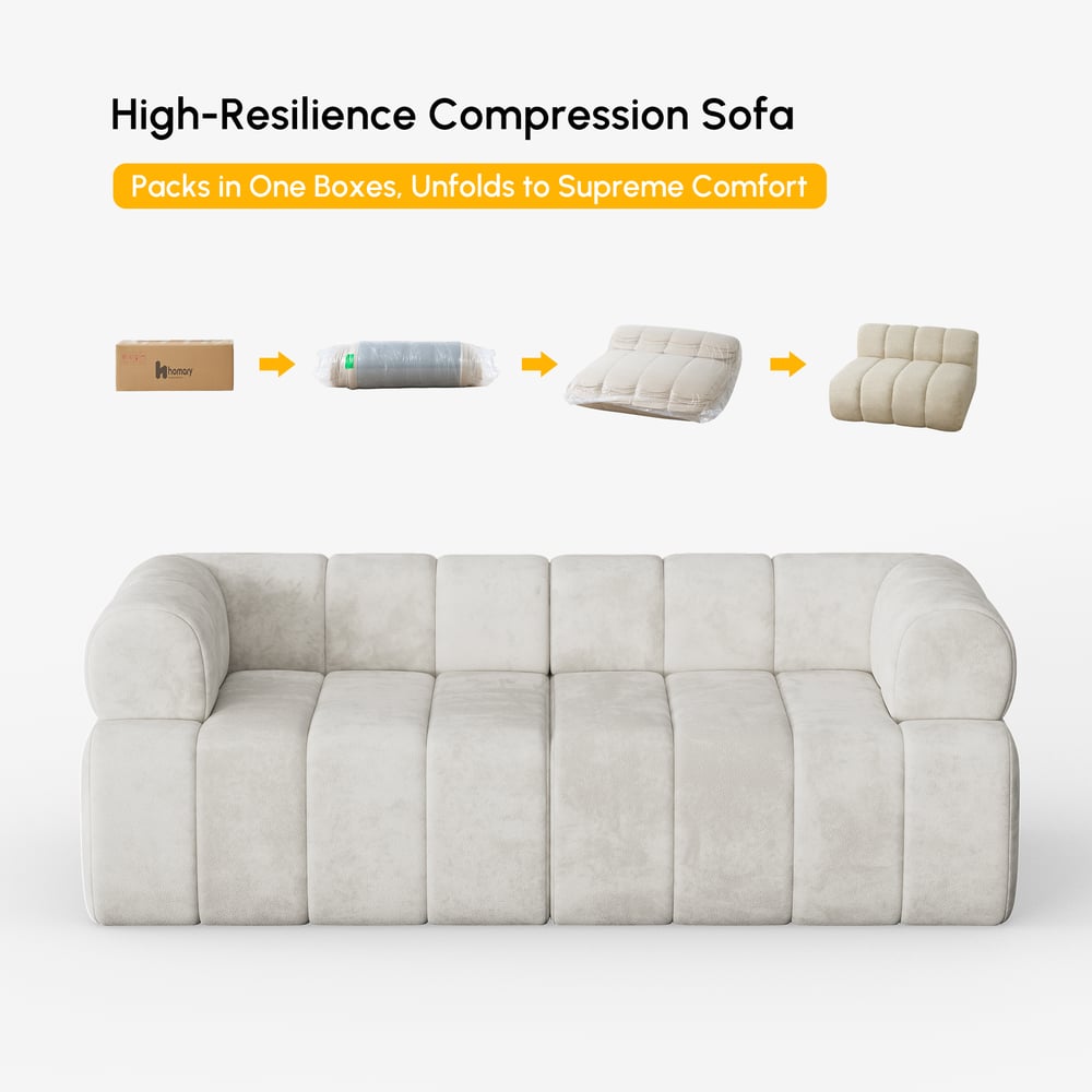 Nimbus 79" 2-Seater Velvet Sectional Sofa window image
