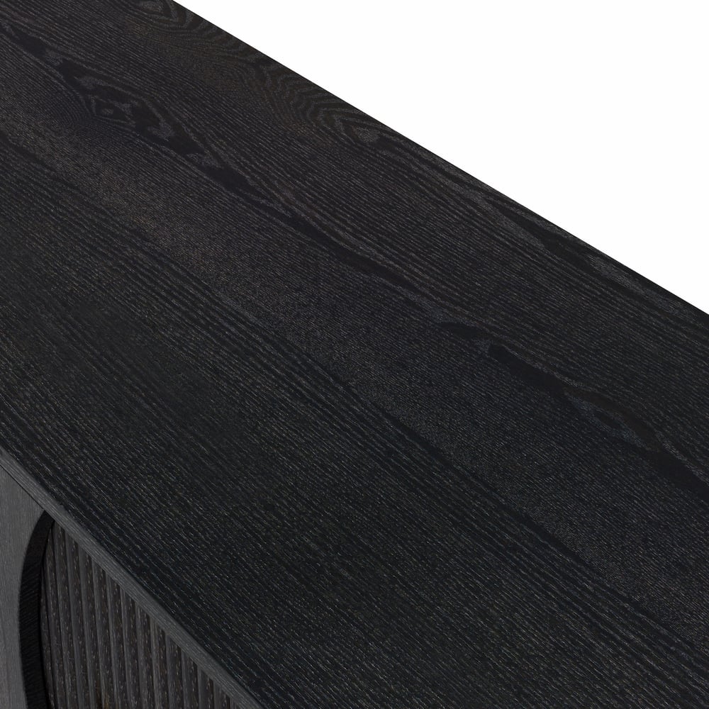 72" Ash Wood Fluted TV Stand with Storage window image