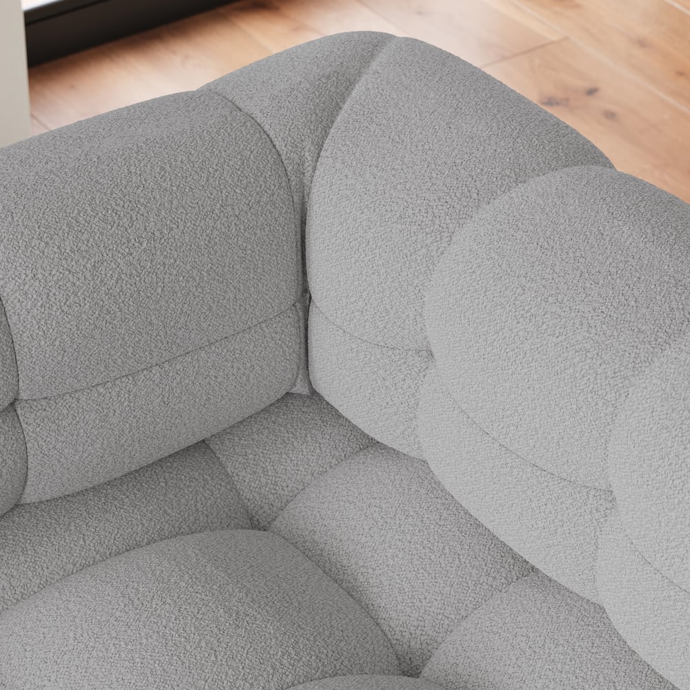 76" Queen 3-Seater Boucle Convertible Sleeper Sofa window image