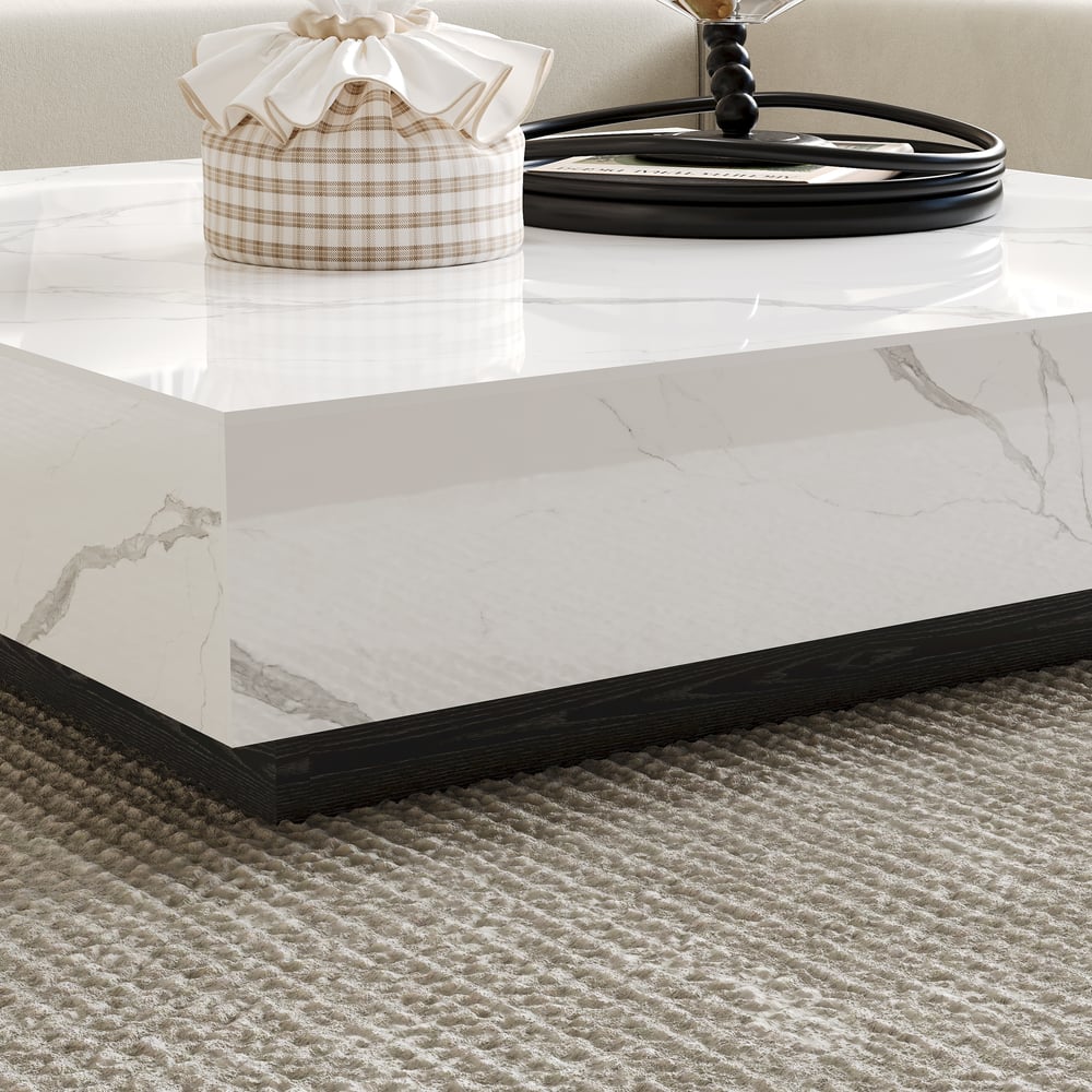 200 cm Sintersteen Elektrische Haard TV-meubel & Salontafel Set Vensterafbeelding
