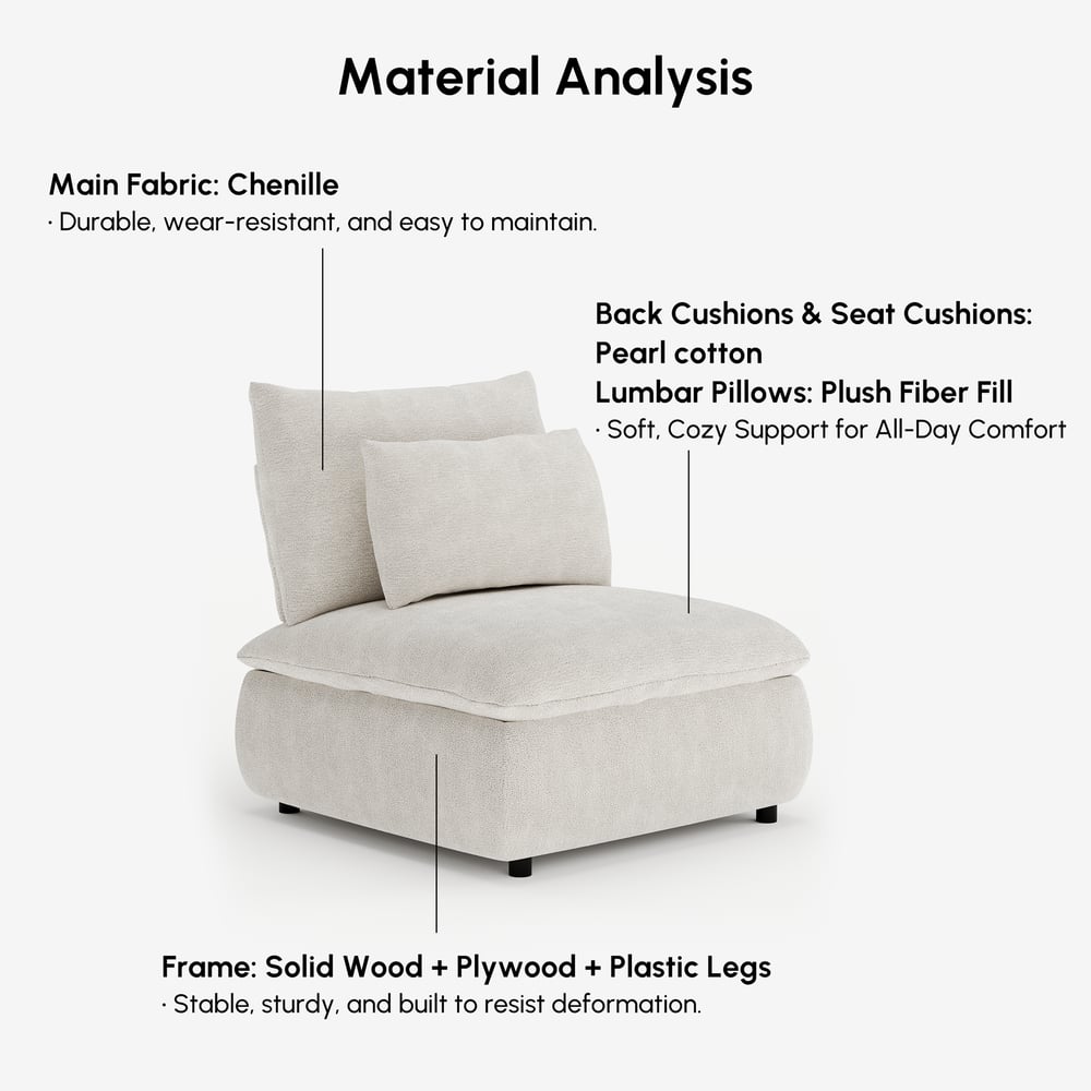 36" Chenille Slipper Accent Chair with Hidden Storage & Removable Backrest window image