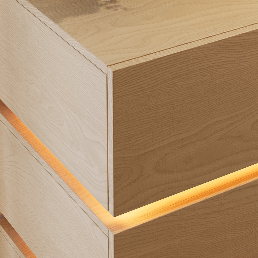 Commode Lumio 39" à 3 tiroirs avec station de charge image de fenêtre