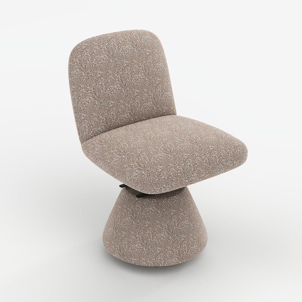 18" Performance Boucle Upholstered Swivel Slipper Accent Chair window image