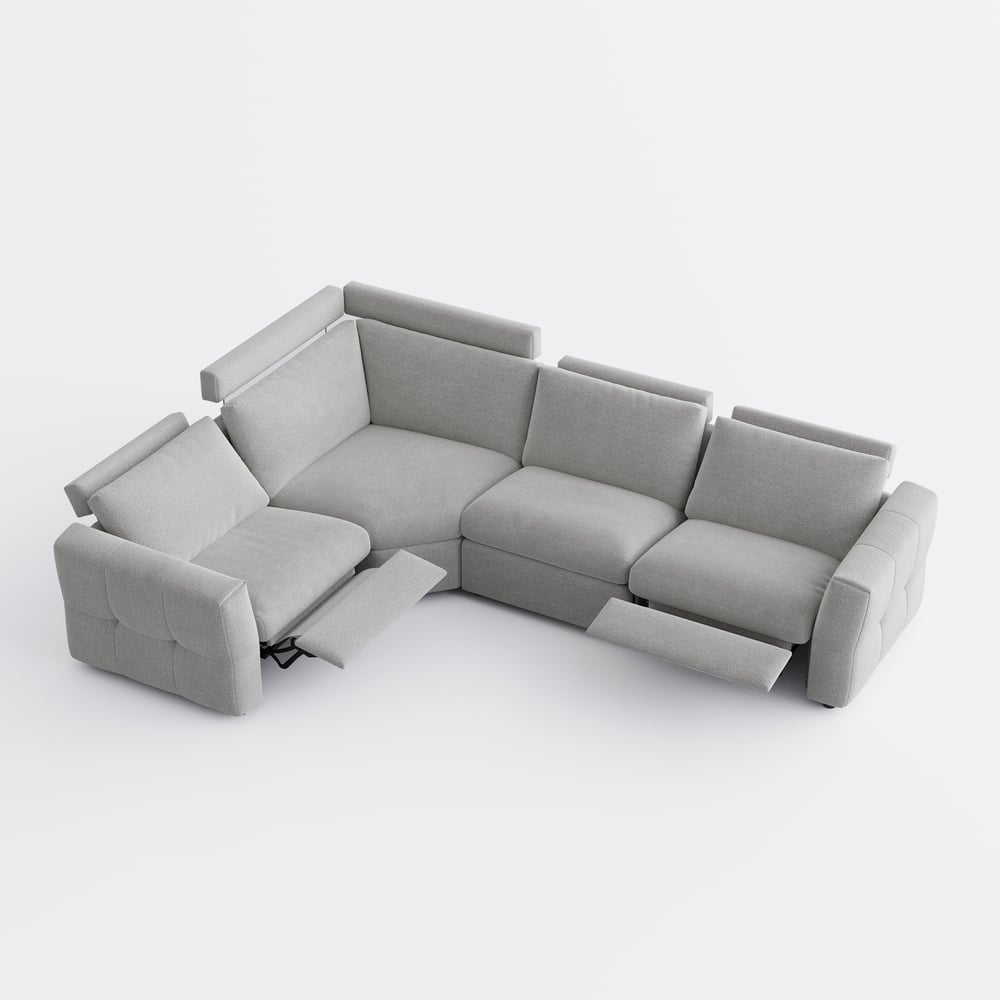 Glidio Chenille Power Reclining Sofa with Adjustable Headrests window image