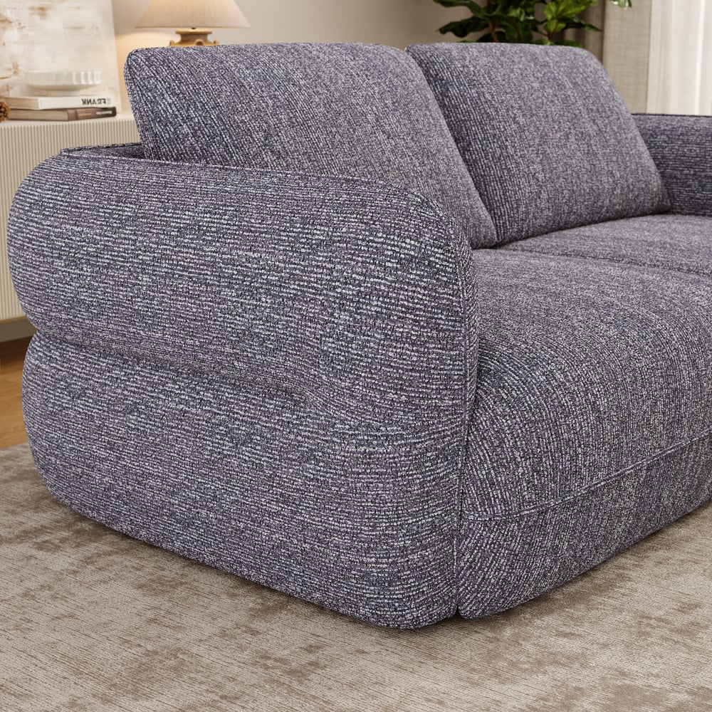 Modern 87" 2-Seater Chenille Power Convertible Sleeper Sofa with Remote Control window image