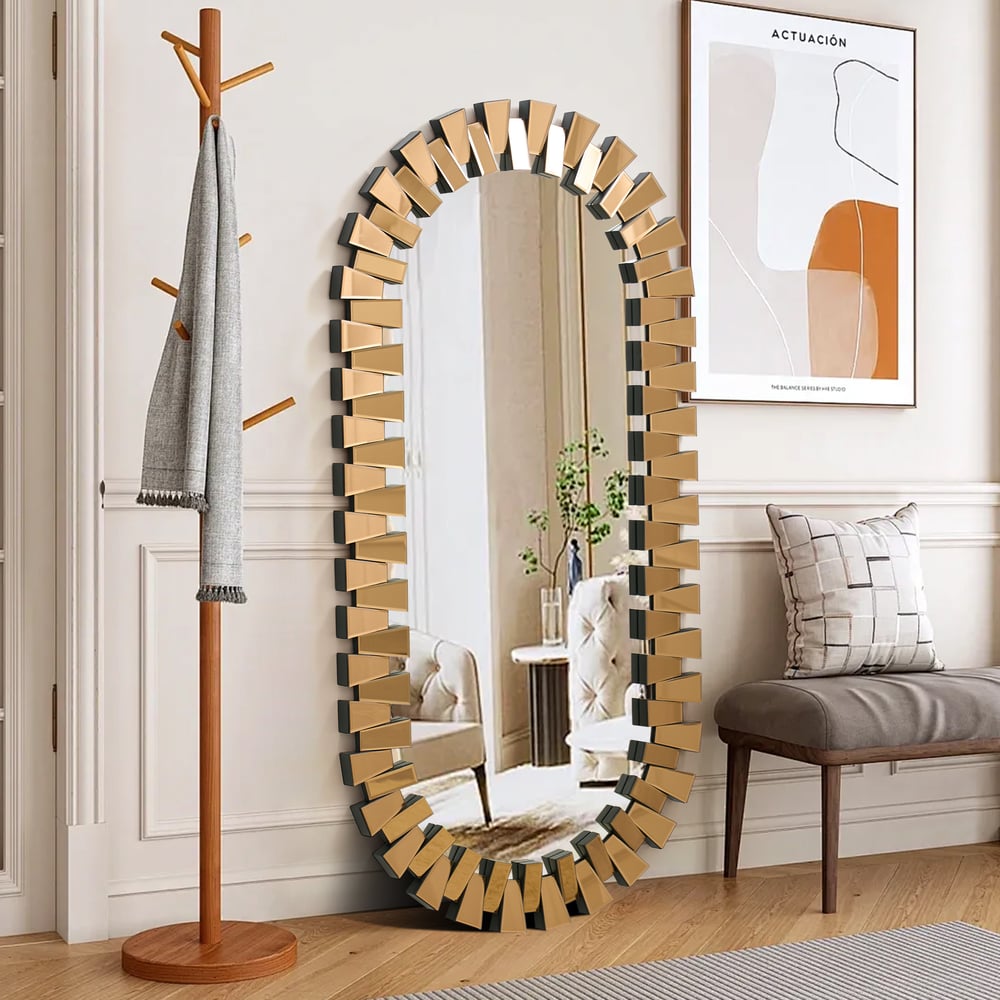 160 cm Full Length Floor Mirror, Leaning & Wall Mounted Full Body Mirror window image