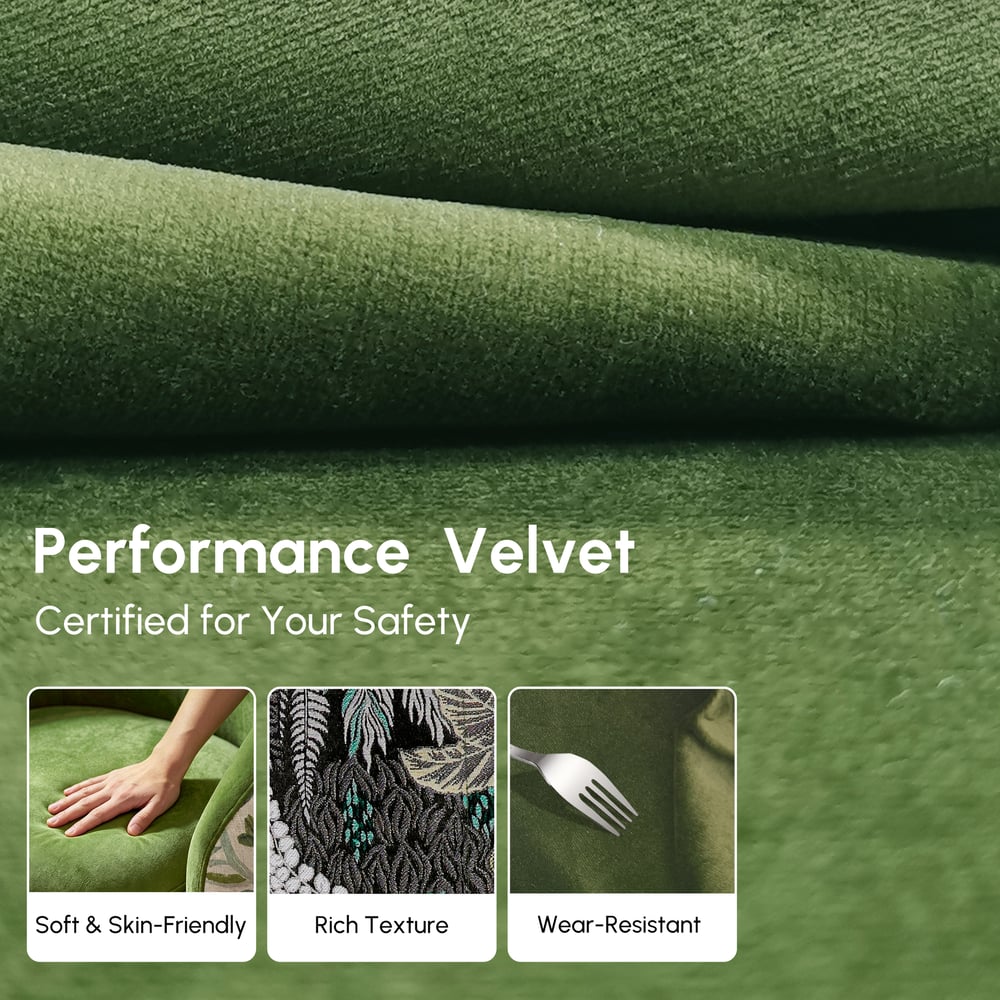 Performance Velvet 360° Swivel Barrel Accent Chair window image
