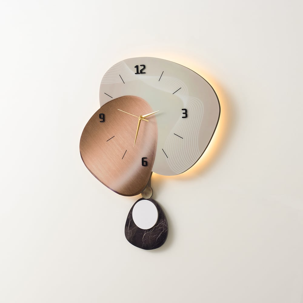 Horloge murale LED 60,96 cm (24 pouces) avec rétroéclairage dimmable, plusieurs modes d'éclairage et télécommande image de fenêtre