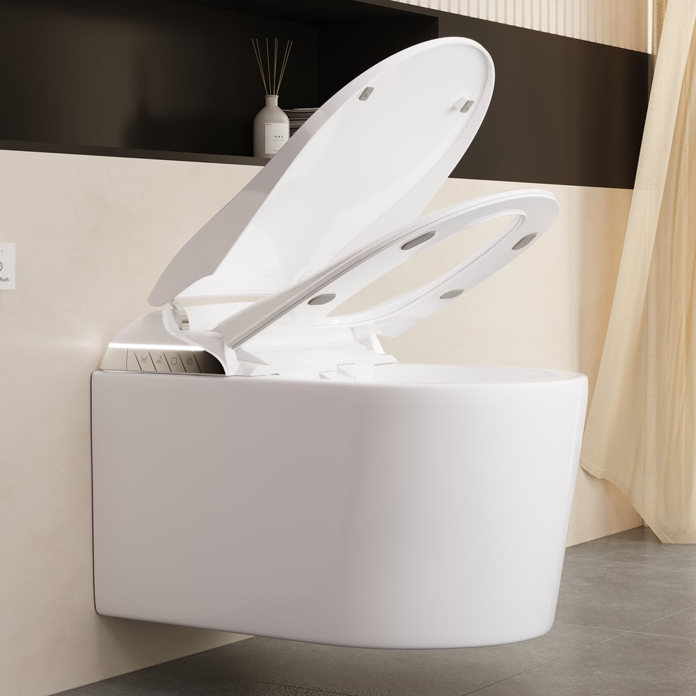 Fitro H3 Wall-Mounted Smart Bidet Toilet with Built-In Tank, Foam Shield, cUPC & ETL window image