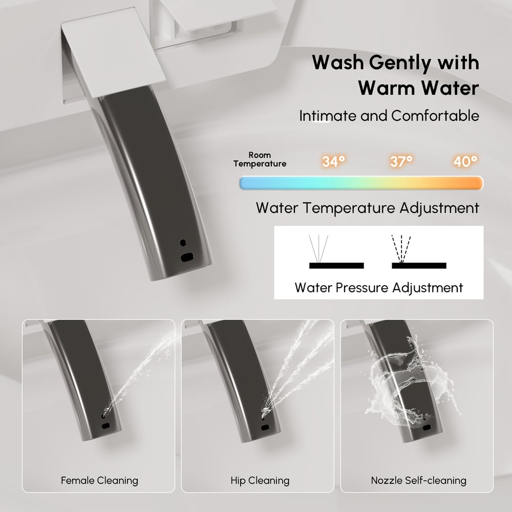 Nexin C4 Smart Bidet Toilet with Built-in Tank, Foam Shield & 2-User Memory, ADA Height window image