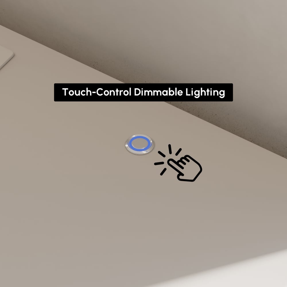 Commode à 3 tiroirs à DEL Lumio de 39 po avec borne de recharge image de fenêtre