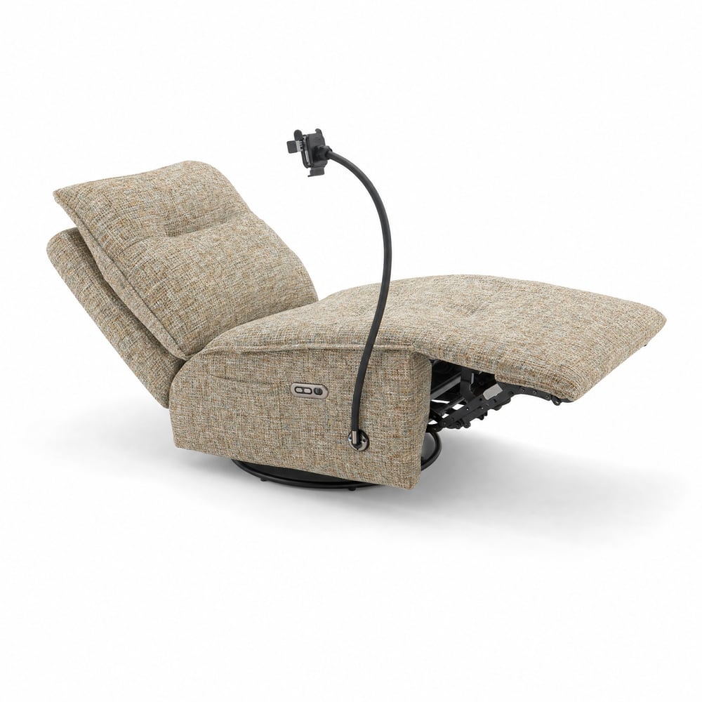 Performance Liner Power Swivel Rocker Recliner Accent Chair with Phone Holder window image