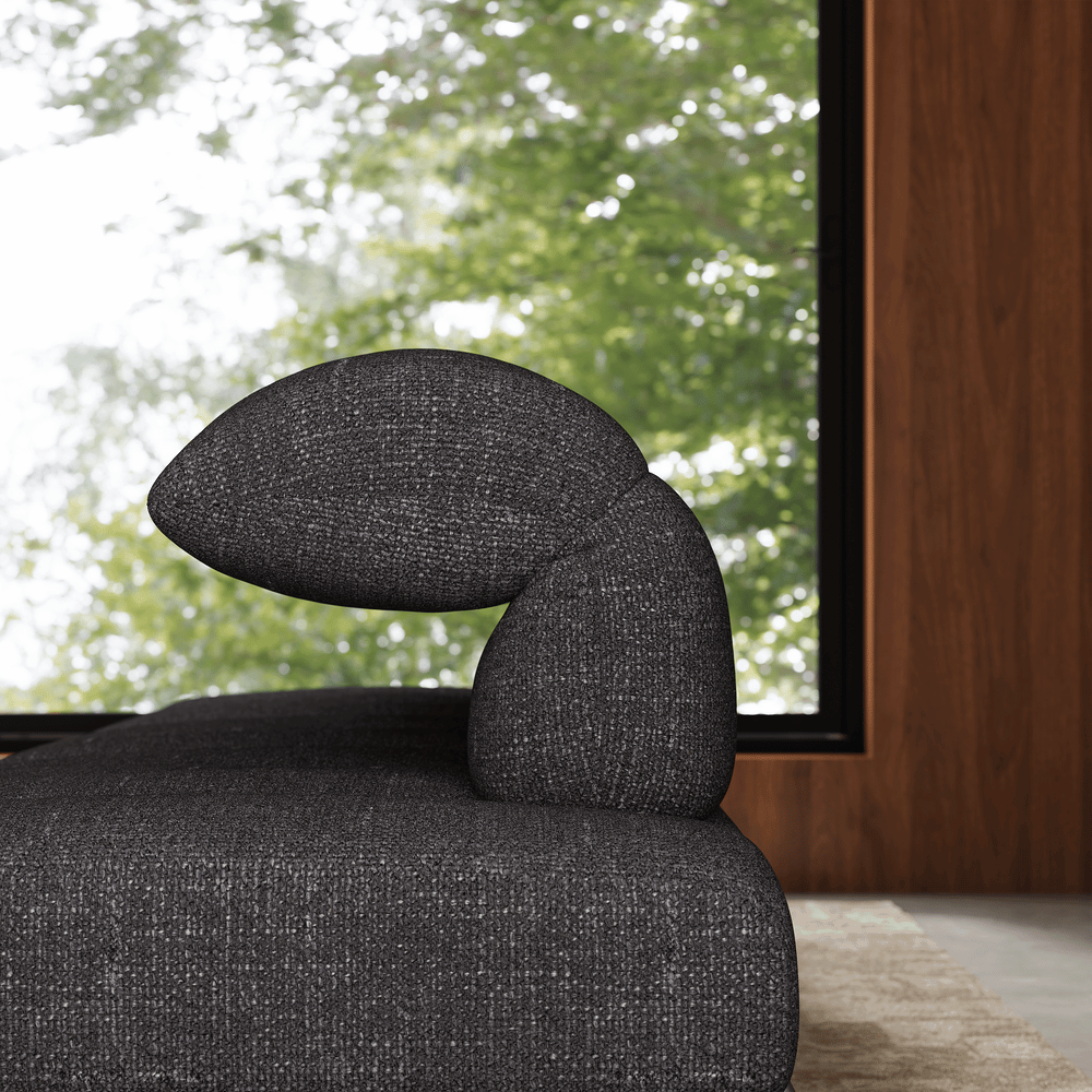 136" Yarn-Dyed Fabric and Faux Leather Reclining Sofa with Metal Legs window image
