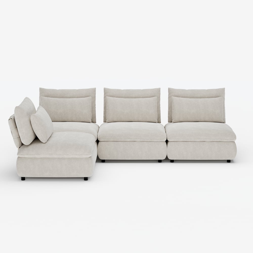91cm Chenille Slipper Accent Chair with Hidden Storage & Removable Backrest window image