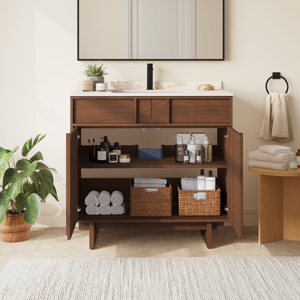 Panvyr 92cm Single Bathroom Vanity with Sink and Sintered Stone Top window image