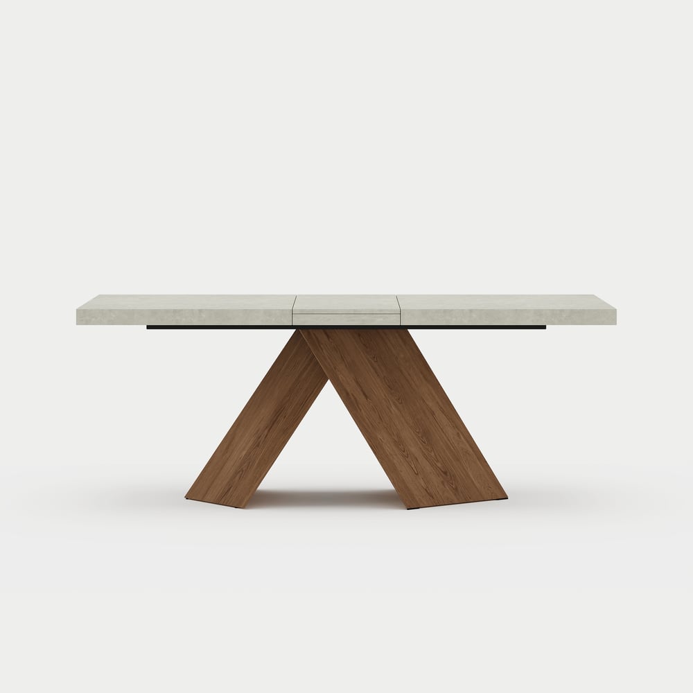 Dining Set 63"-79" Extendable Wood Dining Table with 4 Chairs window image