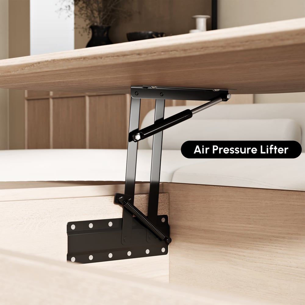 Mesa de Centro Retrátil Oval de 47" Mid-Century Modern Imagem da janela