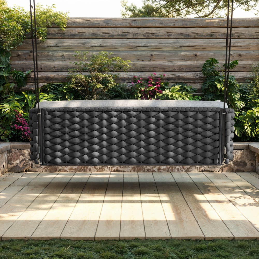 Cocaro 2-Seater Woven Outdoor Patio Swing window image