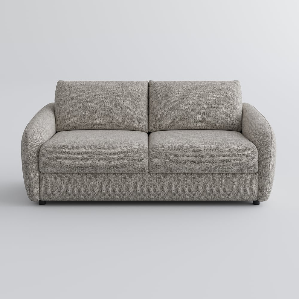 Sofá-cama de chenille com desempenho moderno Imagem da janela