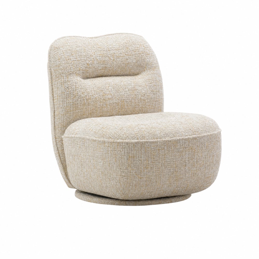 Performance Linen Swivel Slipper Accent Chair window image