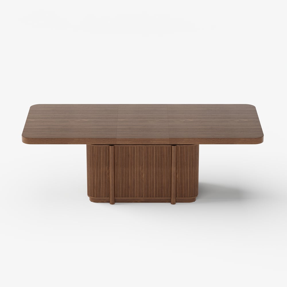 Lineva  71"–91" Extendable Wood 6–8 Seater Dining Table window image
