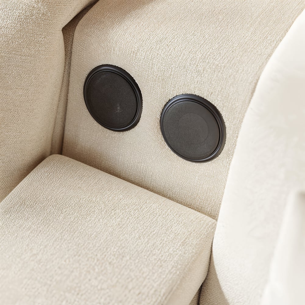 102" 2-Seater Chenille Dual-Motor Power Reclining Sofa with Multifunctional Center Console window image