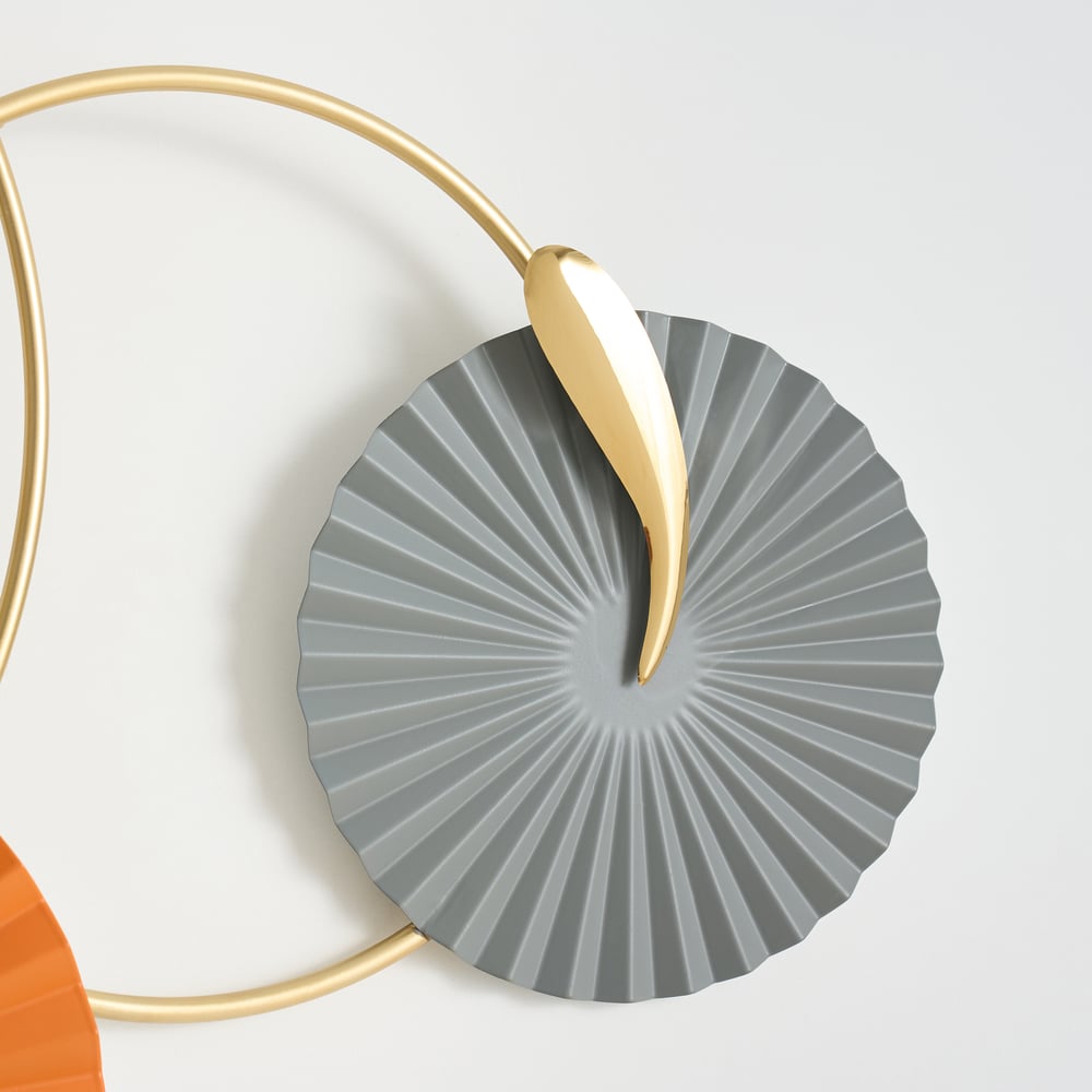 46" Modern Wall Mirror – Geometric Iron Art Decorative Mirror window image