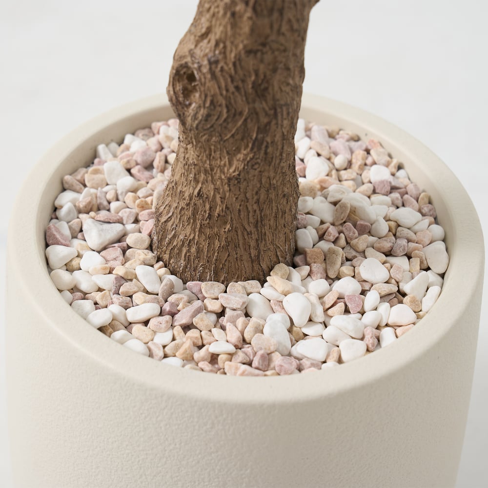 7ft Artificial Olive Tree with Planter and Decorative Pebbles window image