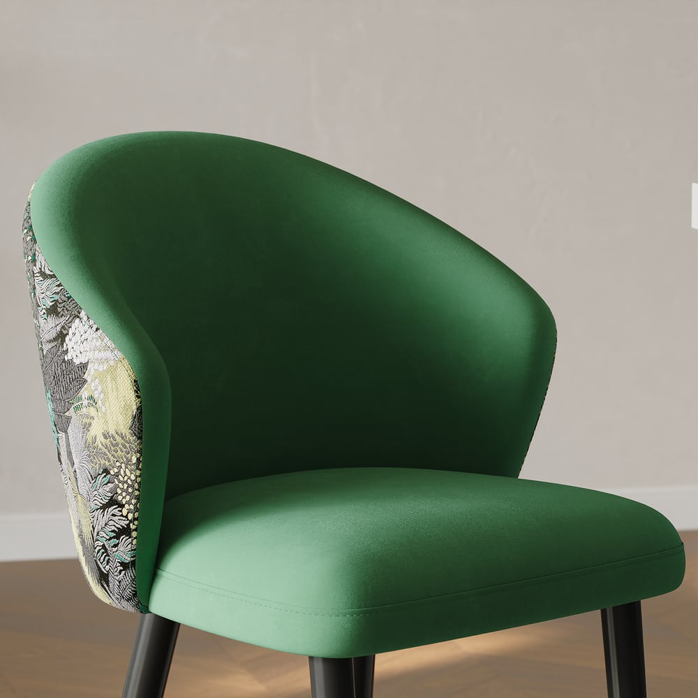 Arcora Green Bar Stool with Upholstered, 1 Piece window image