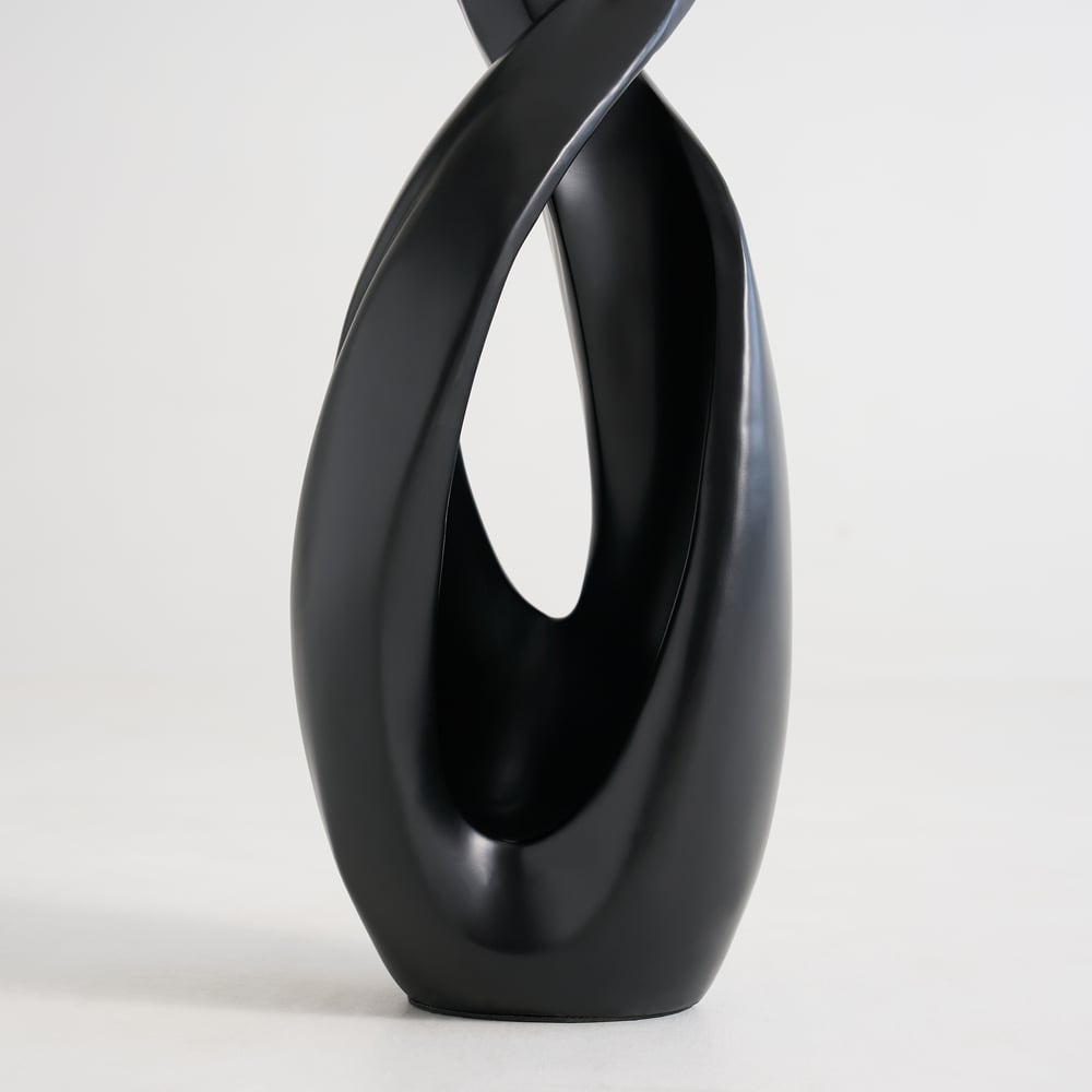 815mm Abstract Black Sculpture Lamp with LED Ball, Touch & Remote Control, Rechargeable window image