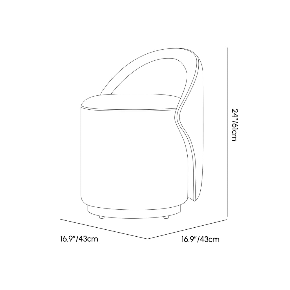 Skórzany okrągły taboret do toaletki z krzesłem akcentującym z oparciem obraz wagi wymiary